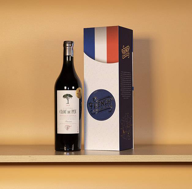 Bộ quà tặng Château Clou Du Pin Bordeaux Supérieur Premium 2016 kèm hộp giấy cao cấp 2016