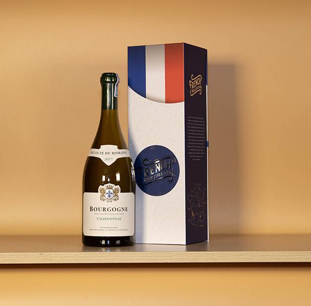 Bộ quà tặng Château De Meursault Bourgogne Chardonnay kèm hộp giấy cao cấp