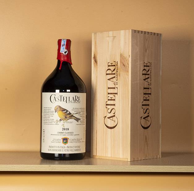Bộ quà tặng Castellare Di Castellina Chianti Classico 2018 3L 2016 kèm hộp gỗ