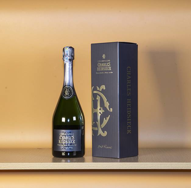 Bộ quà tặng Champagne Charles Heidsieck Brut Réserve kèm hộp giấy cao cấp