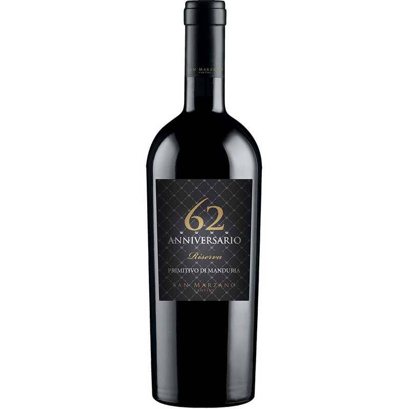 Rượu Vang Đỏ Anniversario 62 Primitivo di Manduria D.O.P. Riserva
