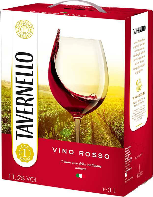Rượu Vang Đỏ BIB Tavernello Vino Rosso (Bịch 3L) 