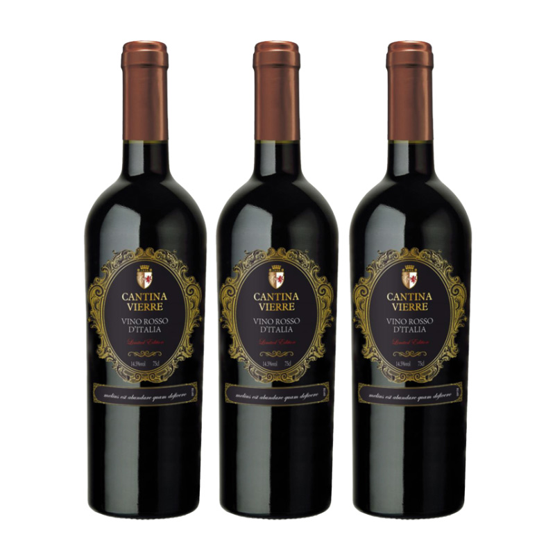 MUA 2 TẶNG 1 Rượu vang đỏ Cantina Vierre Vino Rosso D'italia