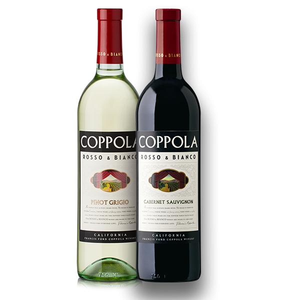 Combo 02: Coppola Rosso Bianco Pinot Grigio & Coppola Rosso Bianco Cabernet Sauvignon 5.4% ABV* 