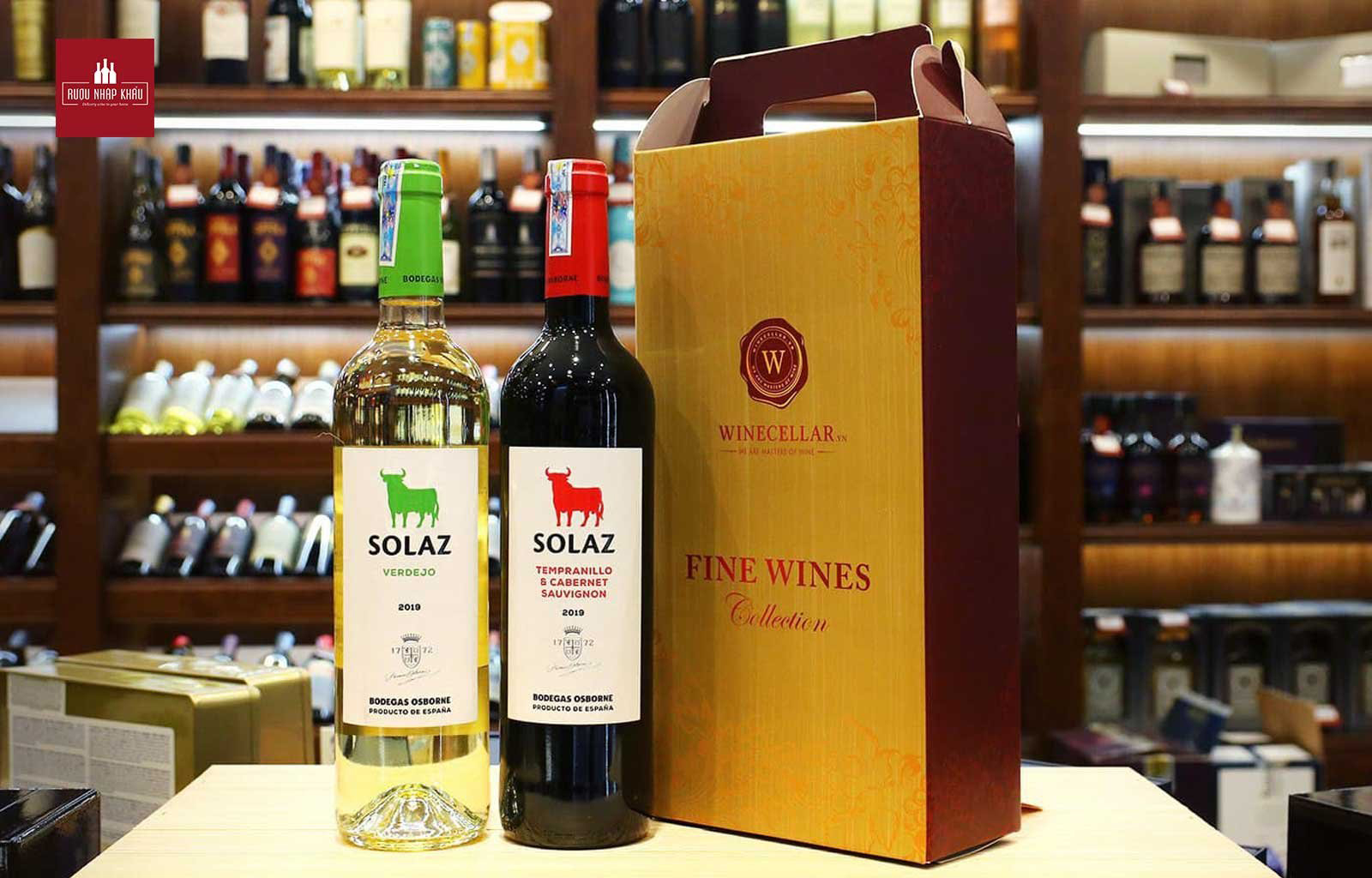 Gợi ý cặp rượu vang làm quà tặng mùa Giáng Sinh - Solaz Verdejo & Solaz Tempranillo Cabernet Sauvignon