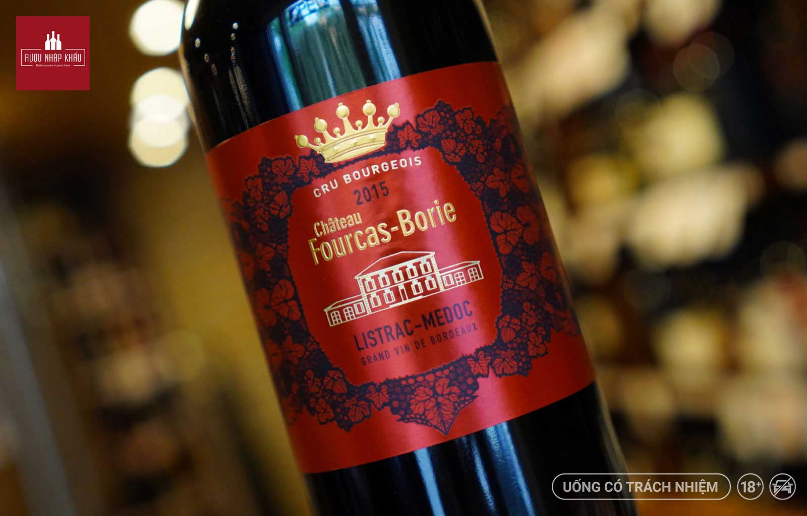 Khám phá chai rượu vang đỏ Château Fourcas-Borie 2