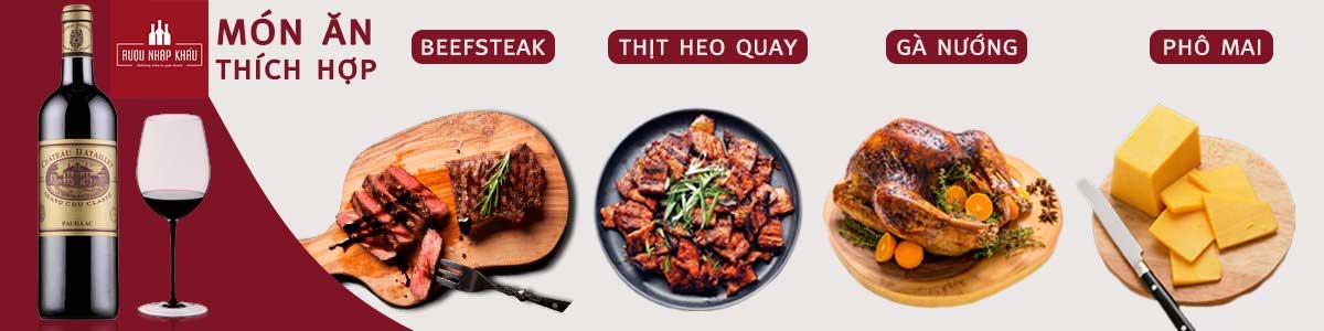 Món ăn kết hợp rượu vang Bordeaux