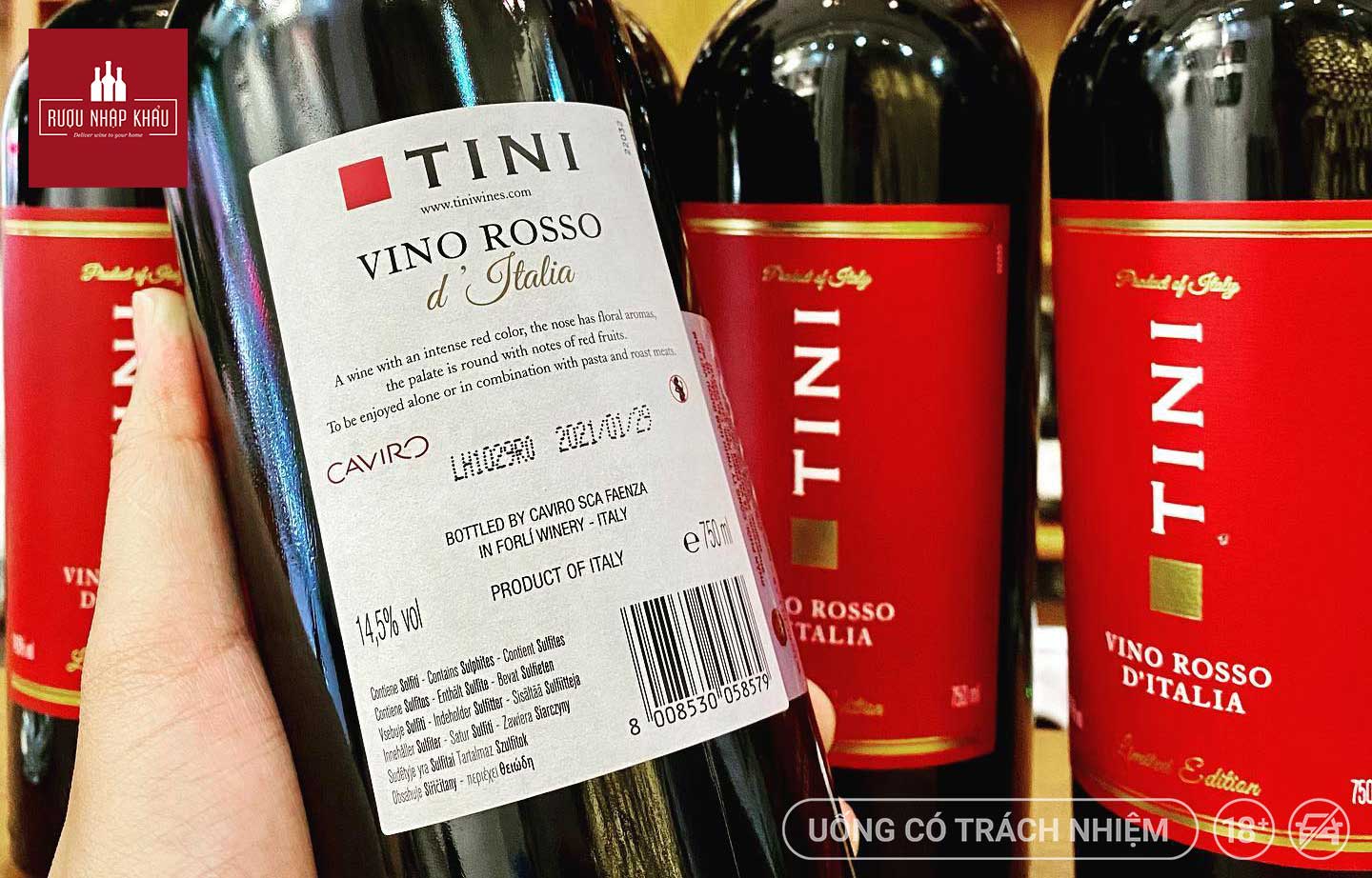 Mua rượu vang Ý Tini Vino Rosso chính hãng giá tốt ở đâu 1
