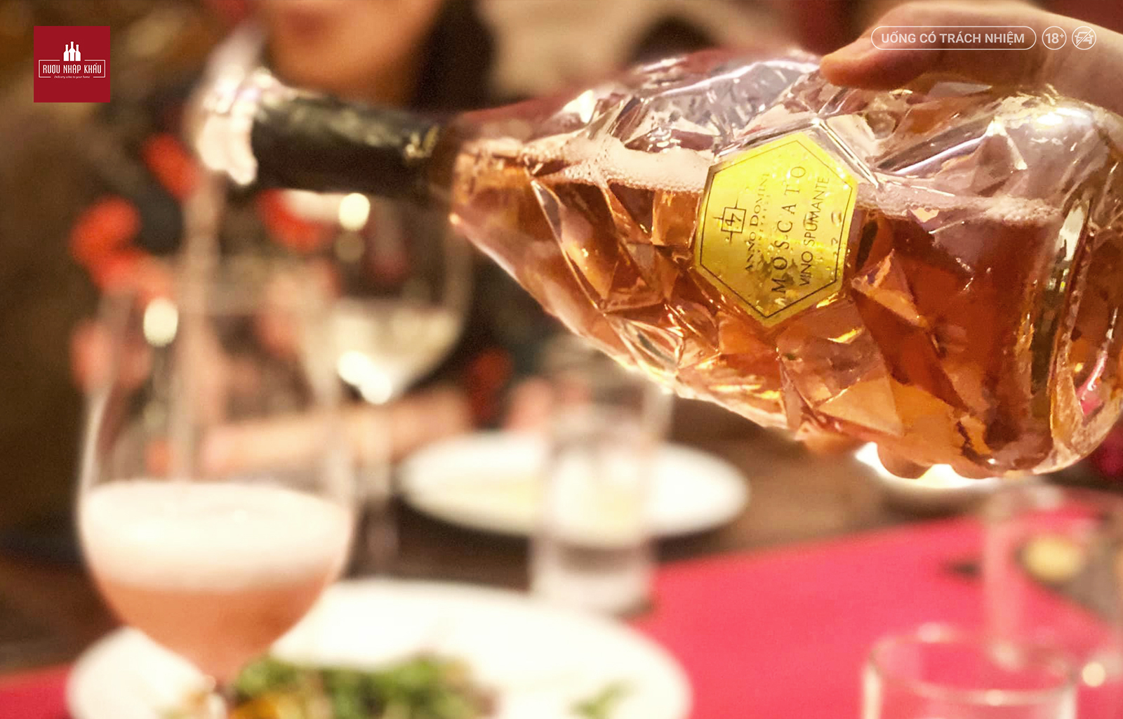 Rượu vang sủi Anno Domini Moscato Vino Spumante làm từ giống nho nào 1