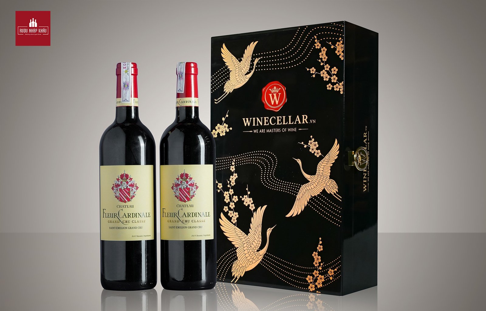 Rượu vang thơm ngon - Quà tặng Valentine cho người yêu - Fleur Cardinale