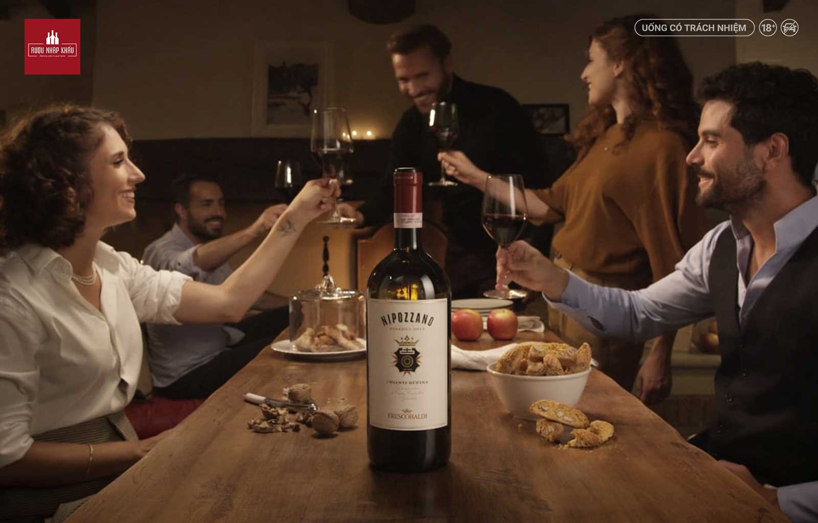 Thưởng thức rượu vang Ý Nipozzano Chianti Rufina Riserva 2