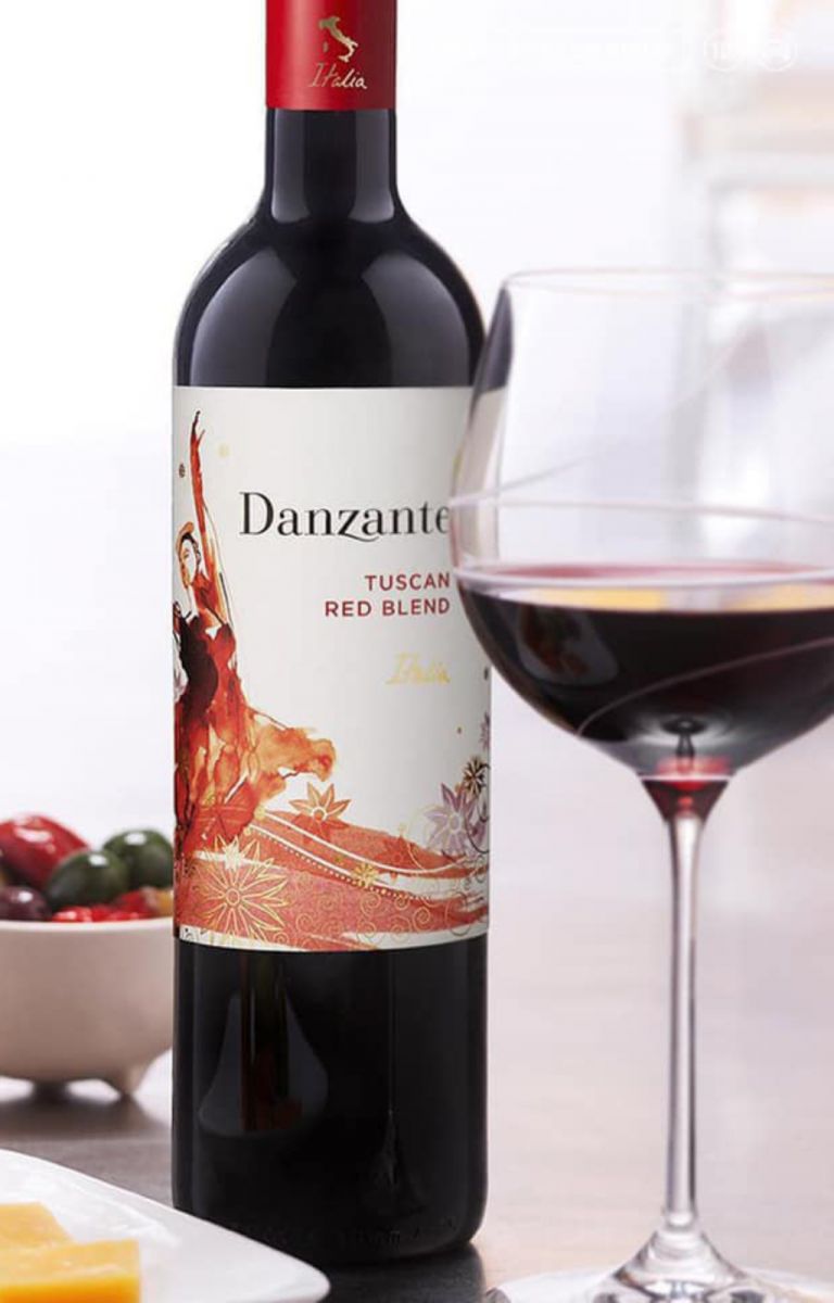 Top 5 dòng rượu vang Ý thơm ngon, giá tốt cho tiệc tại nhà - Danzante Tuscan