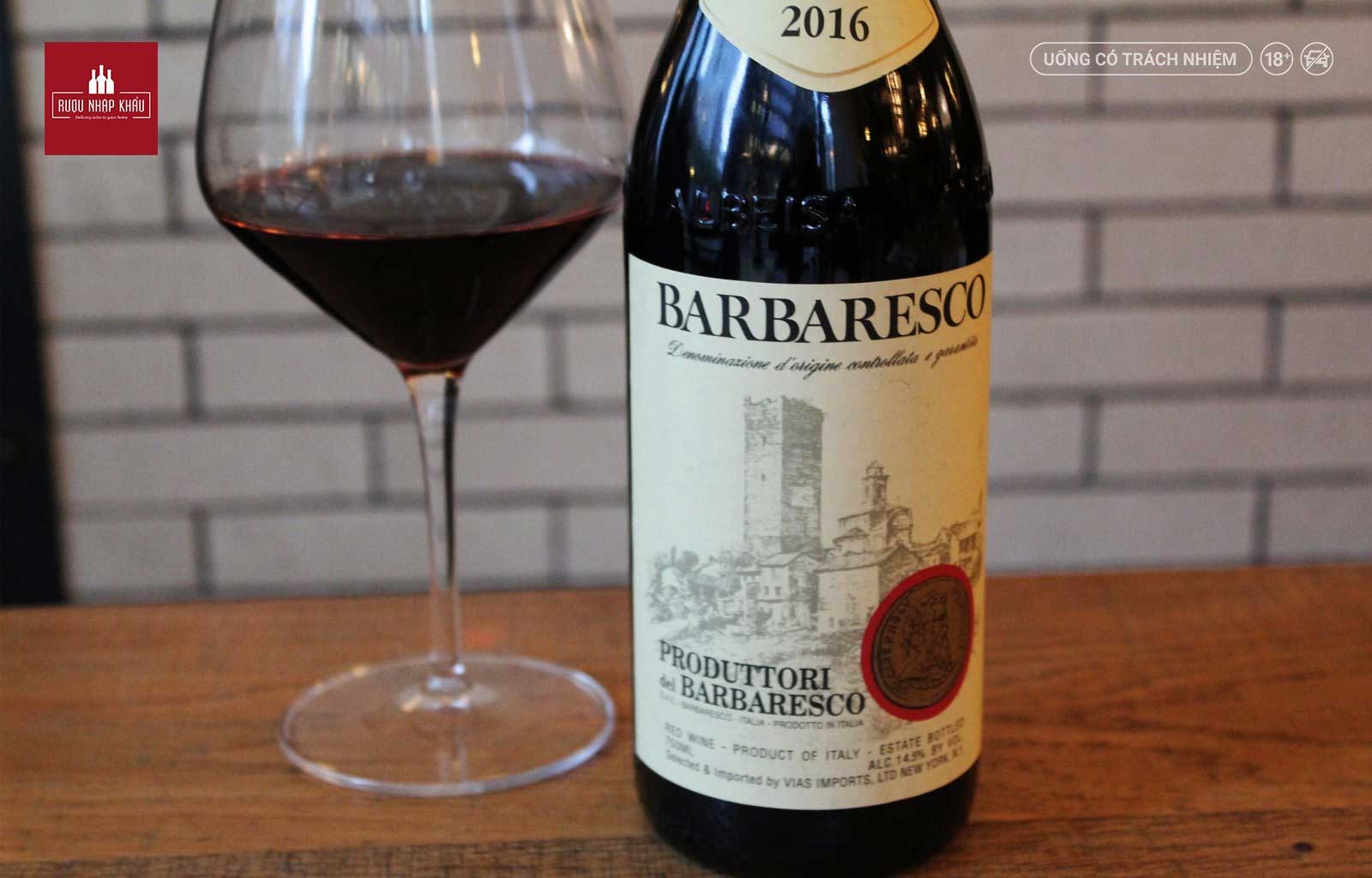 Rượu vang Barbarseco Produttori del Barbarseco 2016
