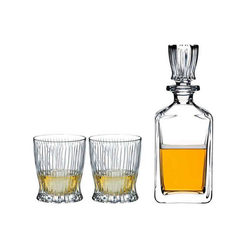 Riedel Whisky Set Fire(02 ly Tumbler + 01 Decanter) 