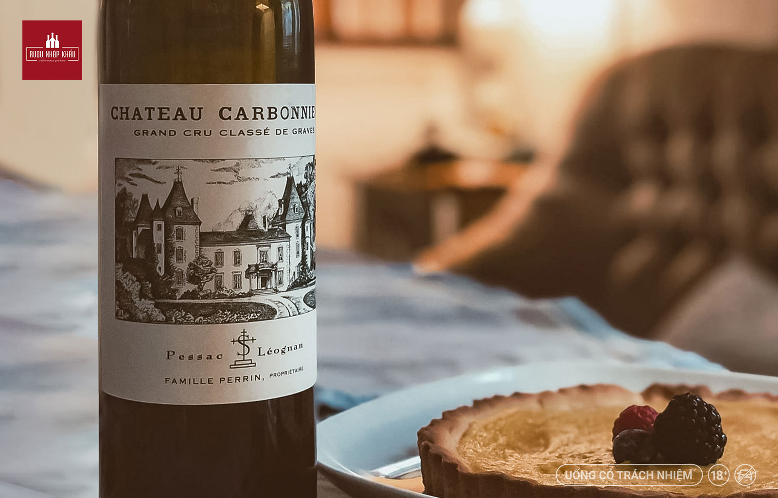 Rượu vang đỏ Château Carbonnieux cho tiệc rượu đẳng cấp
