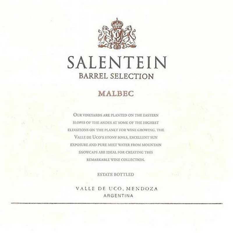 Rượu Vang Đỏ Salentein Barrel Selection Malbec